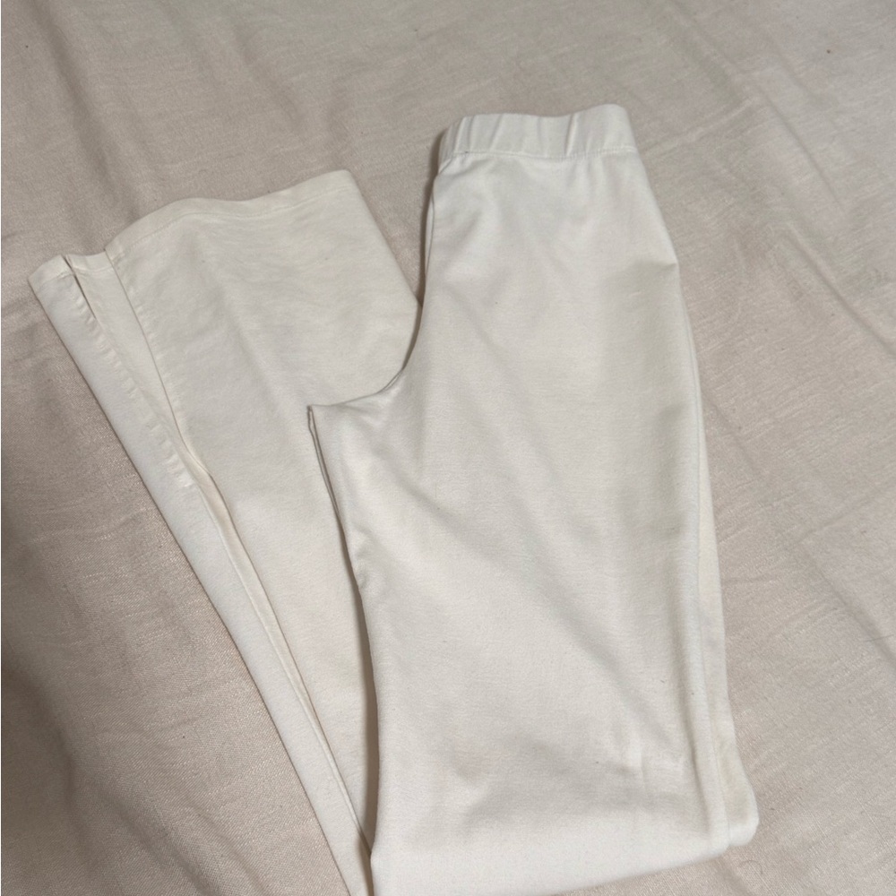 Small white used once forever 21 bell bottoms with slit stretchy pants